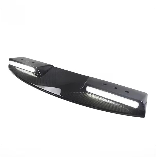 For  Defender 2020-  Gloss Black  Carbon Fiber   Top Stop Light Roof Lamp Dome Light